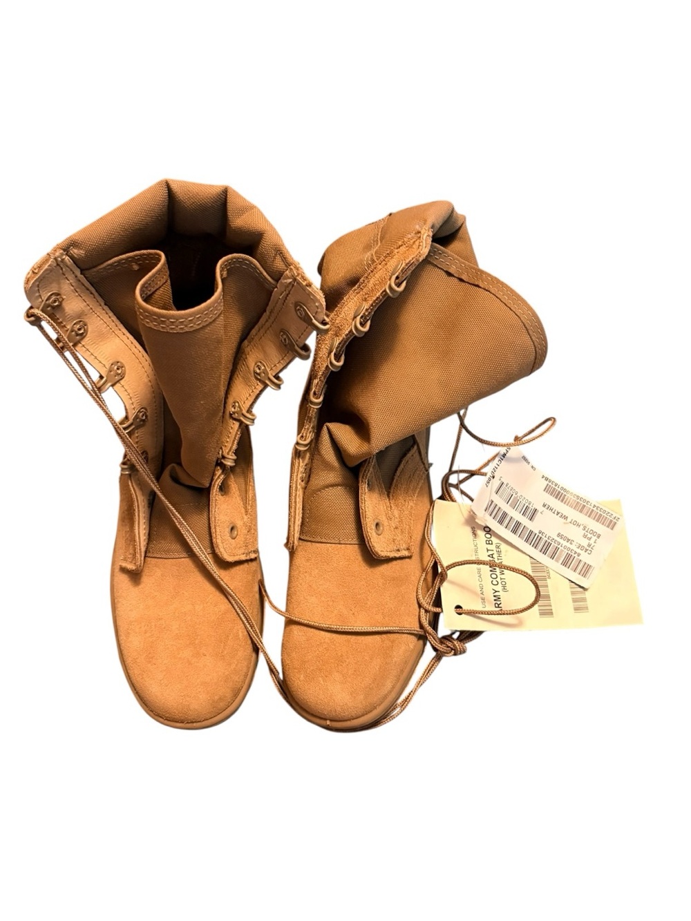 McRae US Army Hot Weather Combat Boots 7R Coyote Tan Vibram Military NOS 2012